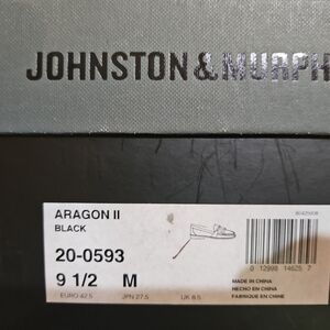 Johnston & Murphy Argon Men's shoes, size 9 1/2, Black, new in the box.